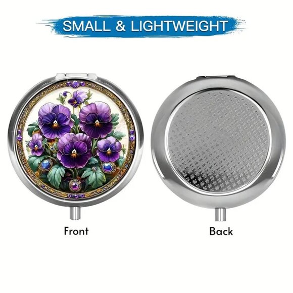 1pc.  A Purple Flower Pill - Medicine Box - Picture 2 of 5